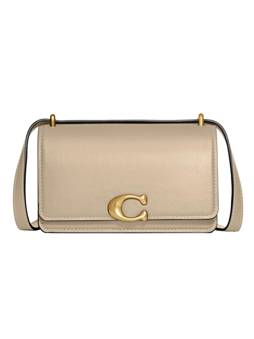 New Coach Ivory Bandit Crossbody Bag with Gold Accents
